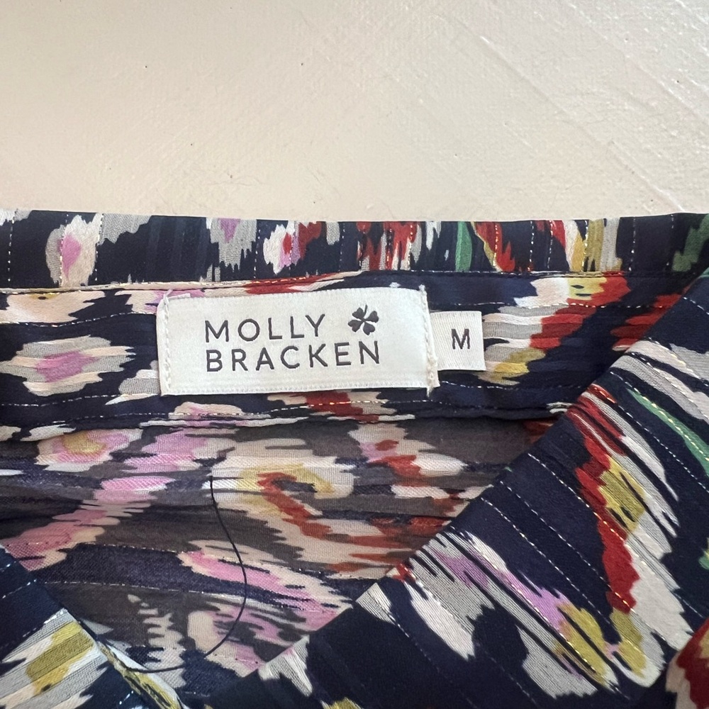Molly Bracken Multicolor Patterned Button Down Sh… - image 3